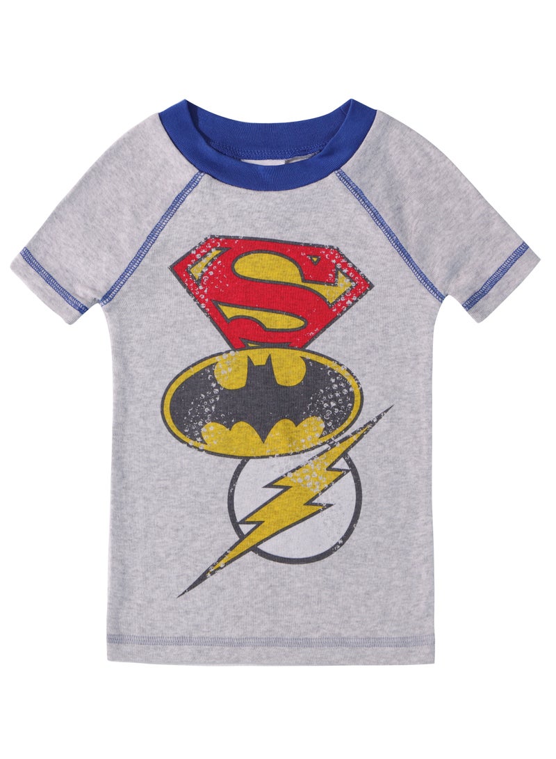 SUPERMAN Boy short-sleeve t-shirts Pajama t-shirts with long length and snug-fitting home clothes Toddler tees Boys tops Children clothes 2 3 4 5 6 7 Years  - Image 1