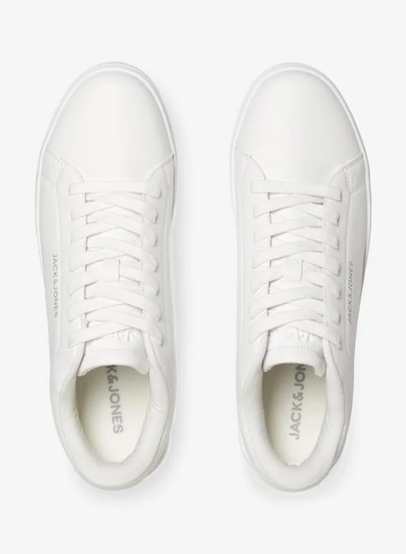 JACK & JONES White Detail:Silver Casual Low Top Sneakers for Men | Best Price UAE