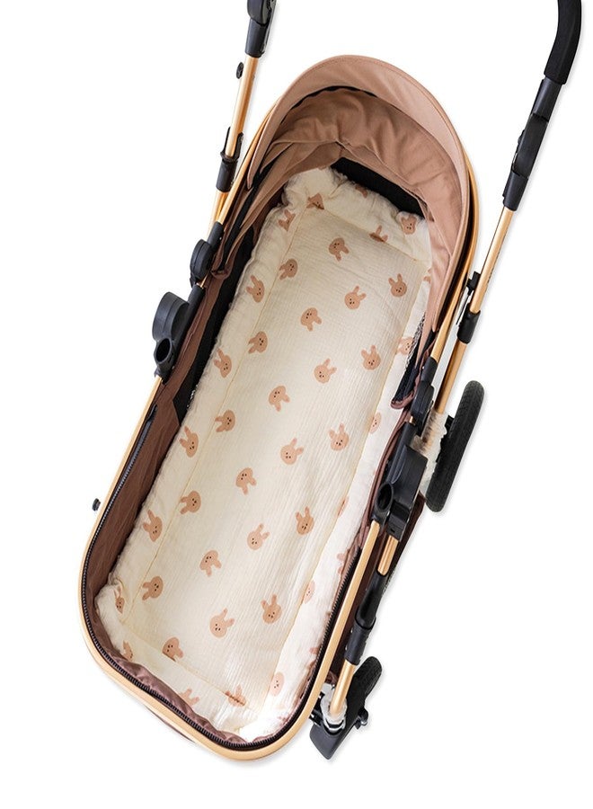 SONARIN Warm Baby Stroller Seat Liner,Soft Thick Pushchair Seat Liner Baby Stroller Cushion Seat Insert Pad Universal for Pushchair Pram Buggy Car Seat High Chair(Bunny) - Image 1