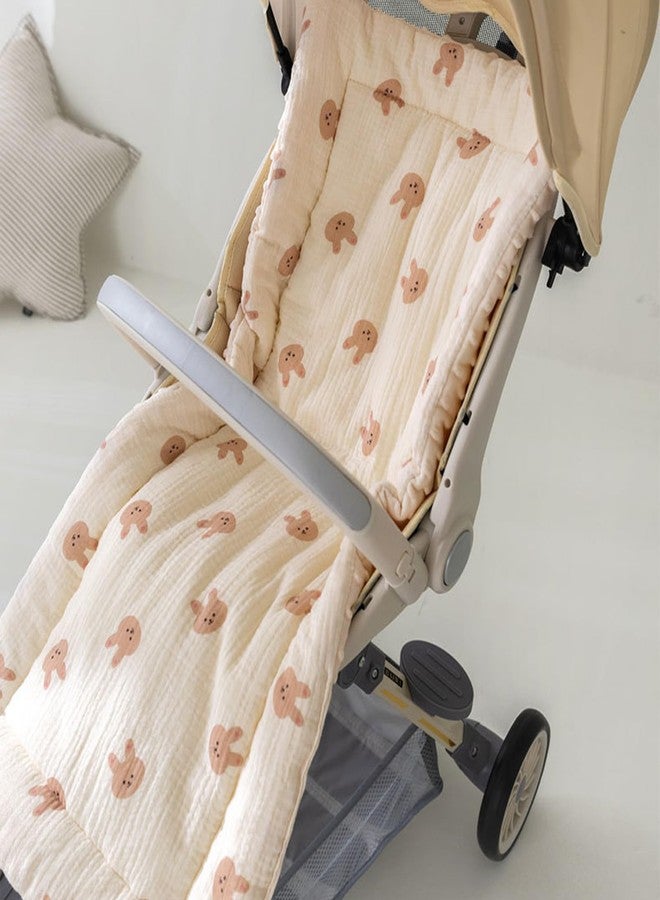 SONARIN Warm Baby Stroller Seat Liner,Soft Thick Pushchair Seat Liner Baby Stroller Cushion Seat Insert Pad Universal for Pushchair Pram Buggy Car Seat High Chair(Bunny) - Image 2