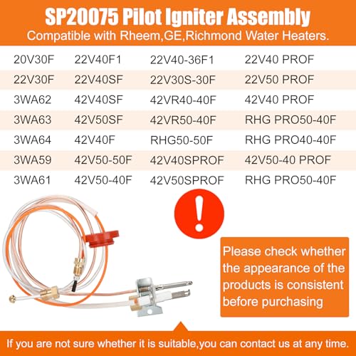Pontuss Upgraded SP20075 Pilot and Igniter Assembly Compatible with Rheem Water Heater Pilot Assembly, PROTECH, GE, Richmond Water Heater Pilot Assembly,Water Heater Pilot Assembly for Natural Gas - Image 4