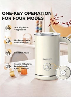 Cafelffe Electric Milk Frother, 4 IN 1 Automatic Milk Foamer, 8.5oz/240ml Hot and Cold Coffee Frother and Milk Warmer for Latte, Cappuccinos, Macchiato  - Image 2