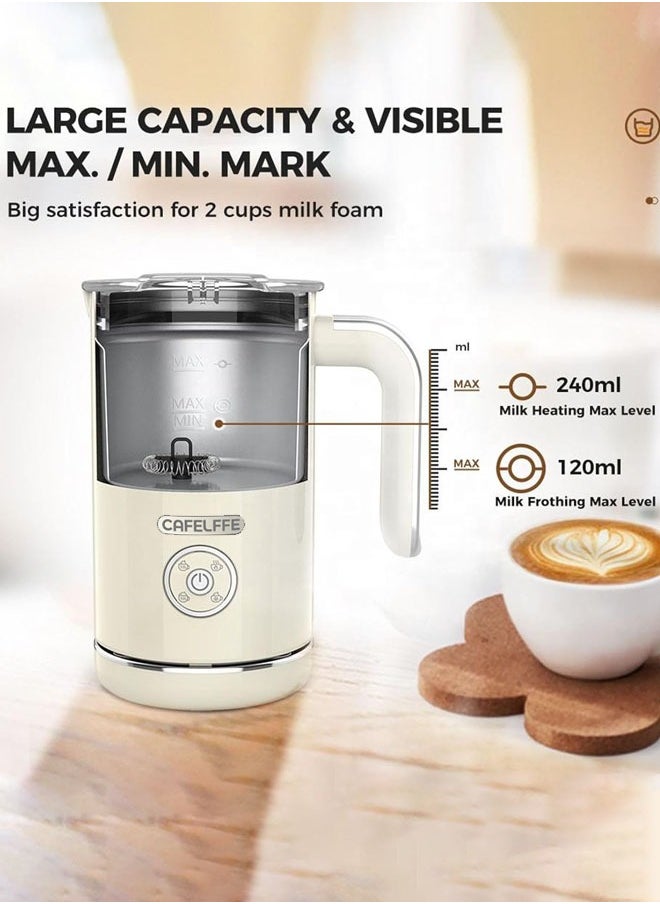 Cafelffe Electric Milk Frother, 4 IN 1 Automatic Milk Foamer, 8.5oz/240ml Hot and Cold Coffee Frother and Milk Warmer for Latte, Cappuccinos, Macchiato  - Image 3