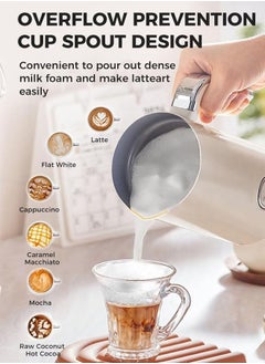 Cafelffe Electric Milk Frother, 4 IN 1 Automatic Milk Foamer, 8.5oz/240ml Hot and Cold Coffee Frother and Milk Warmer for Latte, Cappuccinos, Macchiato  - Image 5