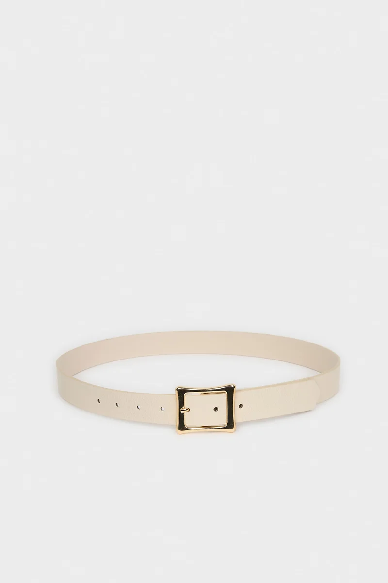 Woman Rectangle Clasp Faux Leather