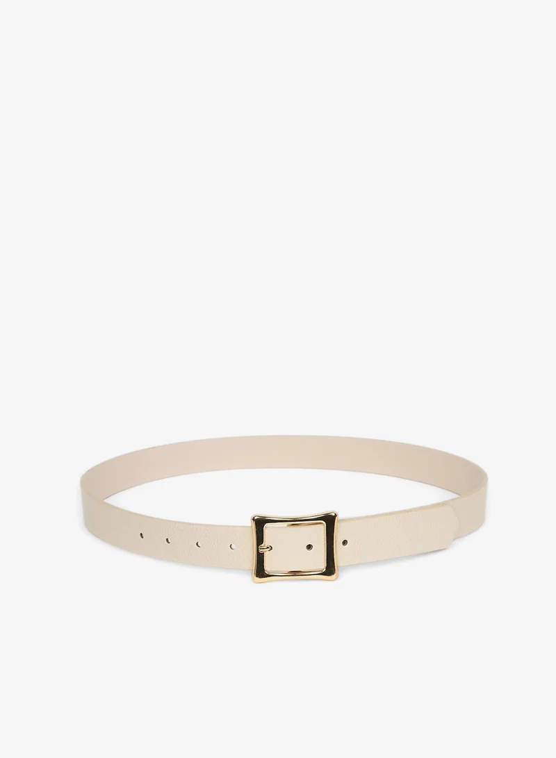 Woman Rectangle Clasp Faux Leather