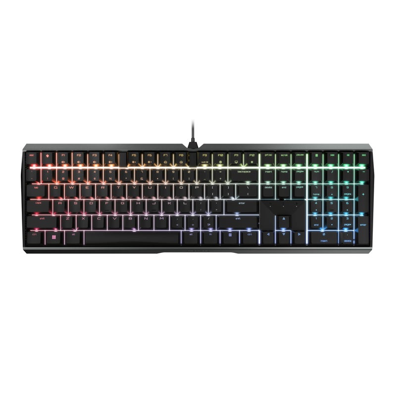 Cherry MX 3.0S, Wired Mechanical Gaming Keyboard, Robust Aluminum Housing, RGB-Lighting, Full Key Rollover, Anti Ghosting, MX2A Silent RED Switches, Black - Image 1