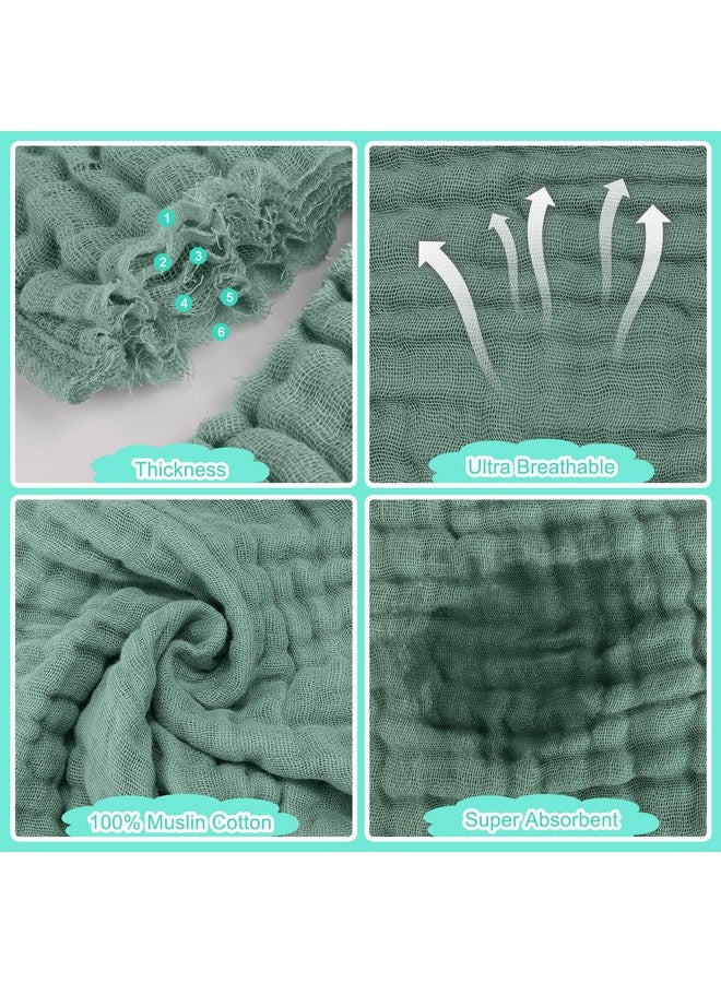 accmor أكمور 6 عبوات من قماش المصلين لامتصاص الفم 100% قطن 20''x10'' كبيرة ناعمة جدًا وامتصاصها ممتاز لملابس الأطفال للذكور والإناث - Image 4