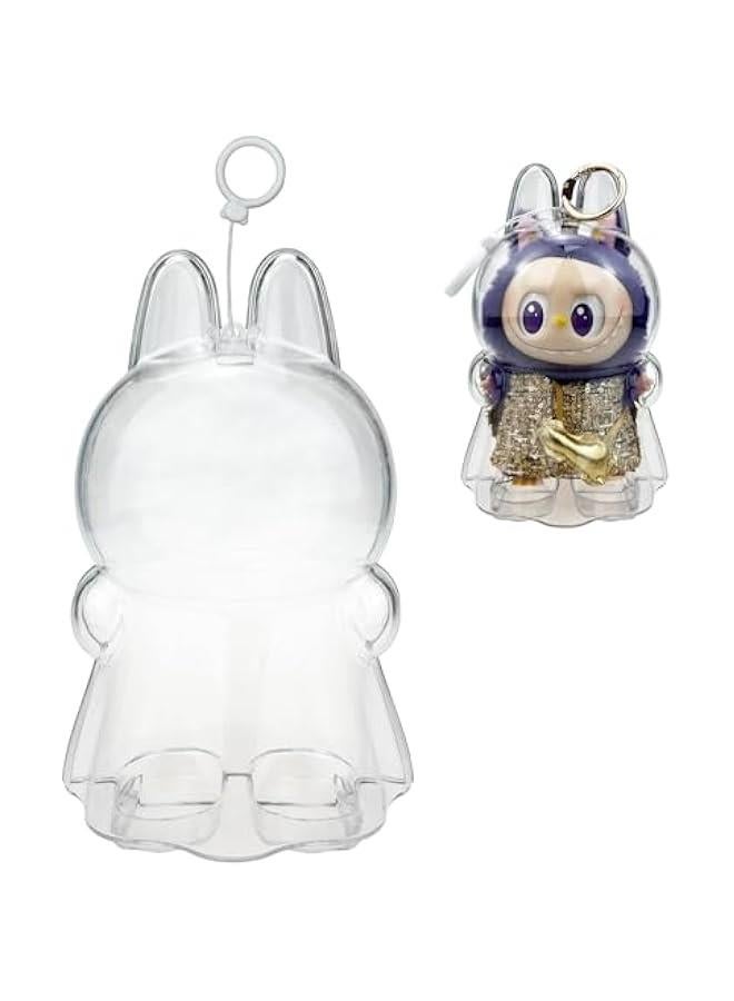 Protective Case for LABUBU Wings of Fortune, Display Box Hard Acrylic Case Accessories Cover with Keychain (Case Only) - Clear  - Image 1