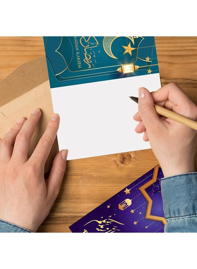 erorex - Special Season Cards With Envelopes And Stickers 24 Pack Assorted Blank Eid Mubarak Notes Box Set Muslim Holiday Cards Eid Mubarak Holiday Party Invitation 6X4In Blank Cards - Image 1