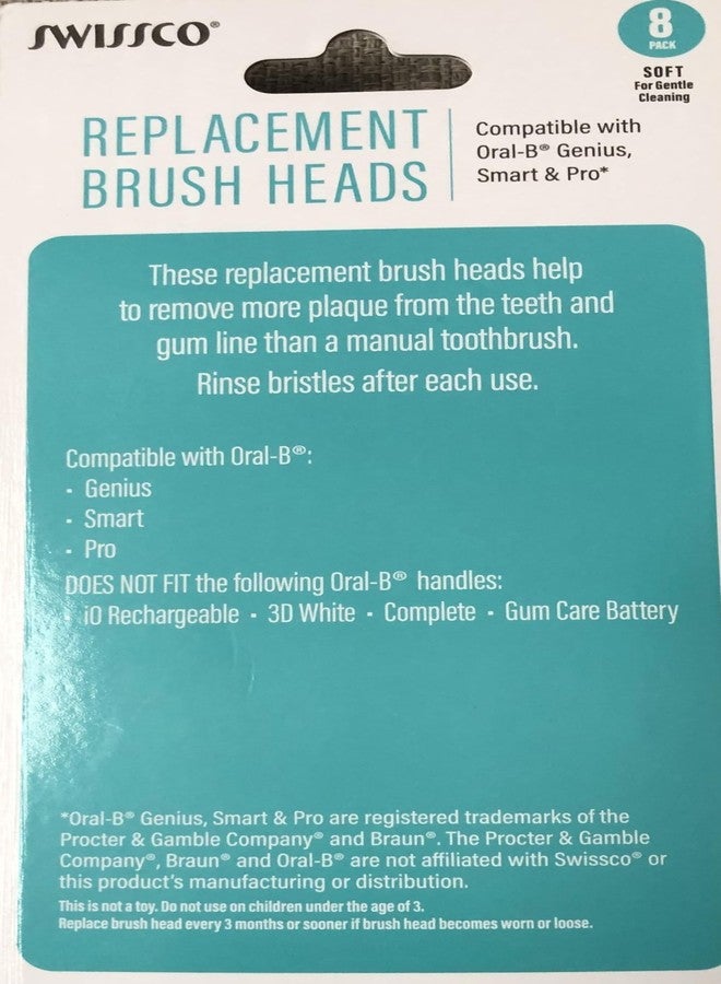 Swissco Replacement Brush Heads (Compatible with Oral-B Genius, Smart & Pro) - Image 2