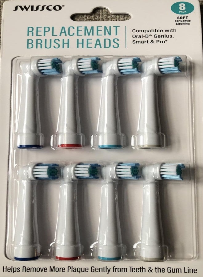 Swissco Replacement Brush Heads (Compatible with Oral-B Genius, Smart & Pro) - Image 1