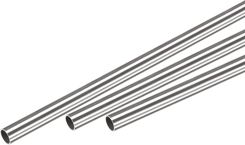 uxcell 304 Stainless Steel Round Tube 6mm OD 0.5mm Wall Thickness 300mm Length 3 Pcs - Image 1