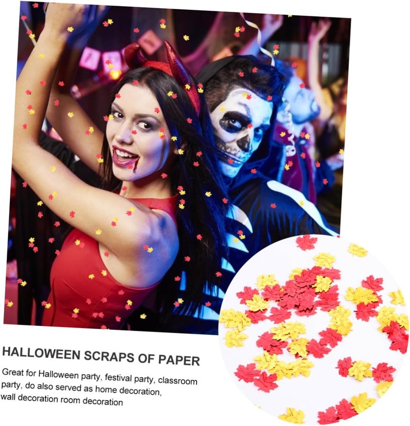 STAHAD حلوى هالوين على شكل أوراق القيقب (Confetti)، 3 أكياس، 5400 قطعة – أوراق خريفية صناعية لزينة طاولات الحفلات في عيد الشكر والخريف - Image 5