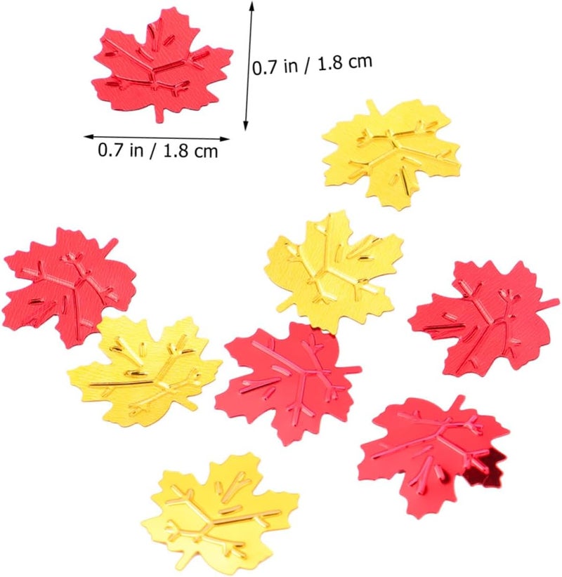 STAHAD حلوى هالوين على شكل أوراق القيقب (Confetti)، 3 أكياس، 5400 قطعة – أوراق خريفية صناعية لزينة طاولات الحفلات في عيد الشكر والخريف - Image 2