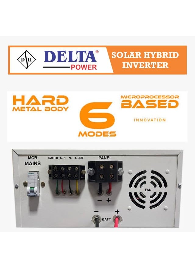 DELTA POWER DELTA POWER 2500VA 60A Heavy Duty Solar Inverter Fully Automatic PCU Solar Non Solar Supports Lithium Battery Highly CONFIGURABLE with inbuilt stabilizer Pure Sine Wave Inverter  - Image 2