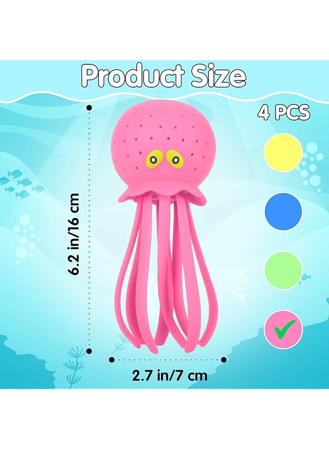 Excefore Octopus Bath Toy Water Pool Toys For Toddlers Splash Balls For Kids Summer Swimming Toys Ages 3 8 (4Pcs) - Image 5