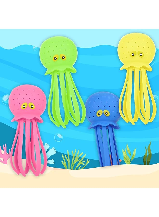 Excefore Octopus Bath Toy Water Pool Toys For Toddlers Splash Balls For Kids Summer Swimming Toys Ages 3 8 (4Pcs) - Image 4