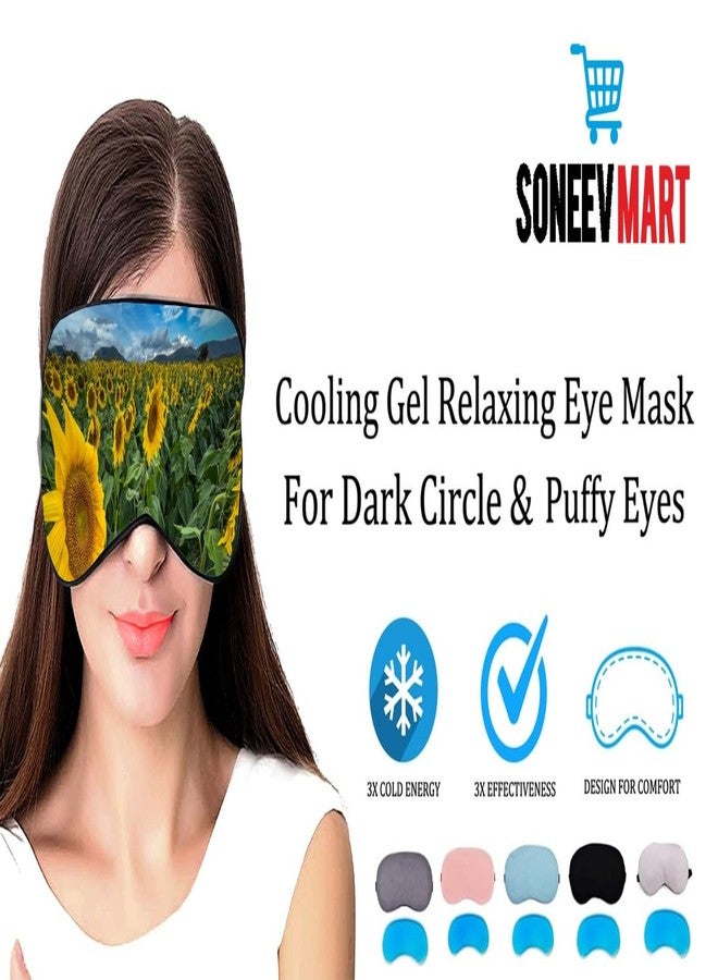 SONEEV MART قناع العين الجل الفاخر من سونيف مارت للاسترخاء المهدئ وتخفيف التوتر، قابل لإعادة الاستخدام، ومثالي للعلاج البارد، لعلاج انتفاخ العينين والهالات السوداء والصداع. - Image 4