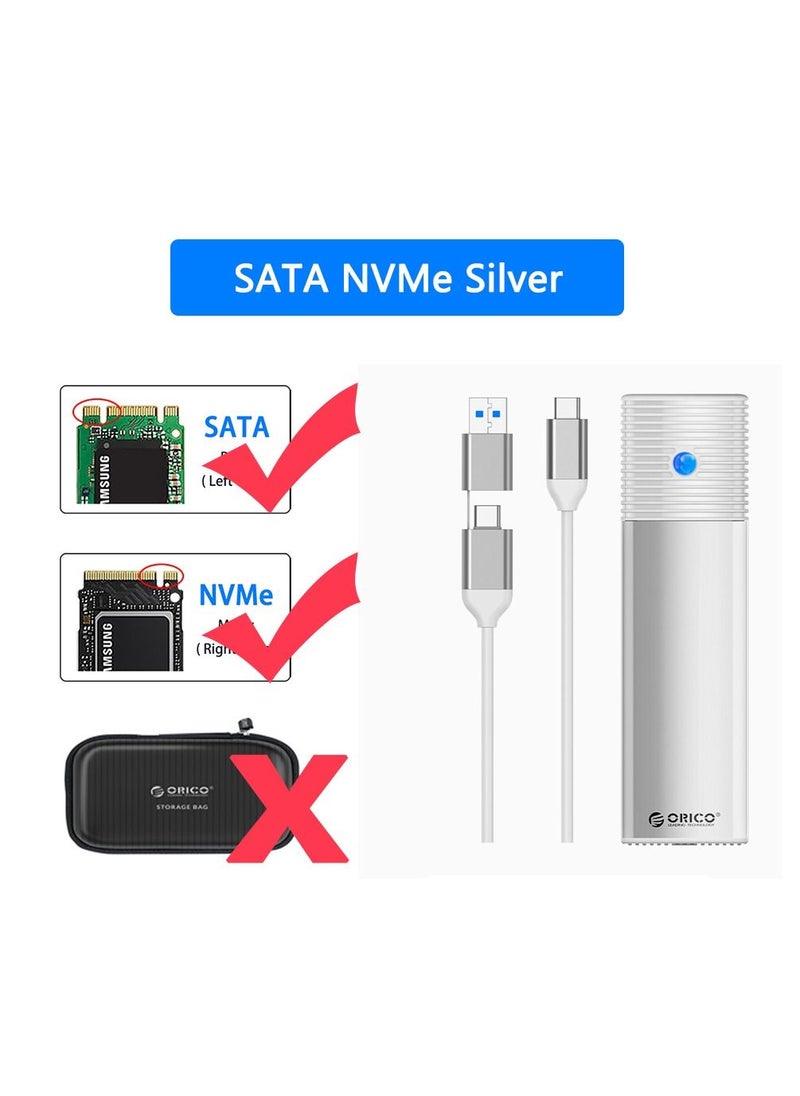 Orico NVMe Enclosure External SSD Case USB 3.2 Type C Hard Drive Disk Cover 10Gbps HD Storage Box House  - Image 1