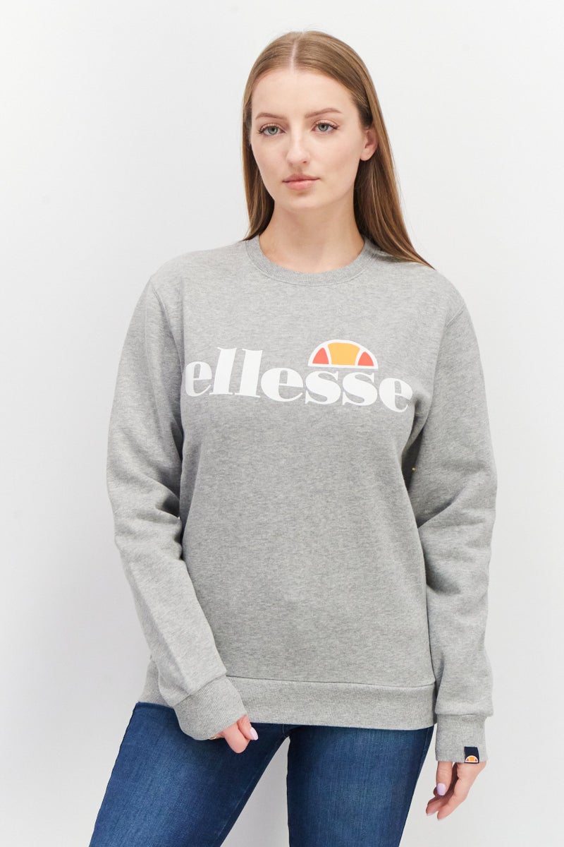 Ellesse Women Long Sleeves Graphic Sweatshirt, Grey - Image 1