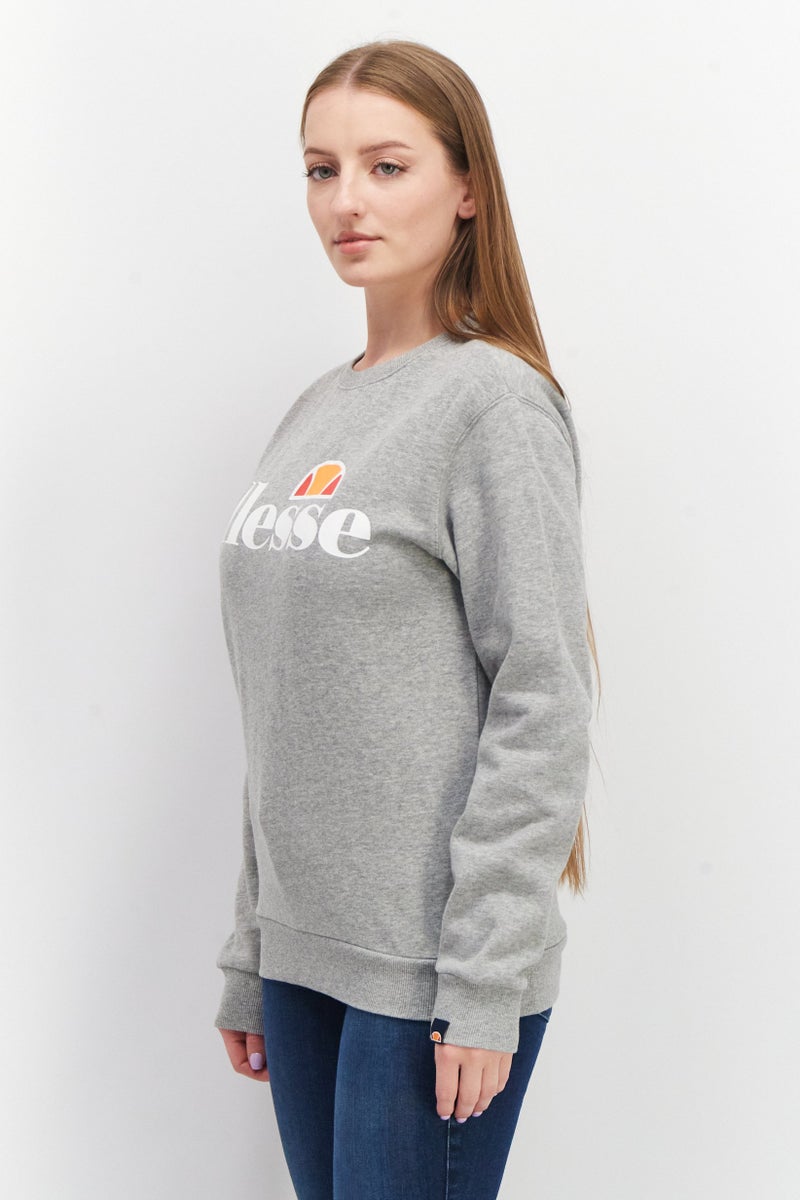 Ellesse Women Long Sleeves Graphic Sweatshirt, Grey - Image 2
