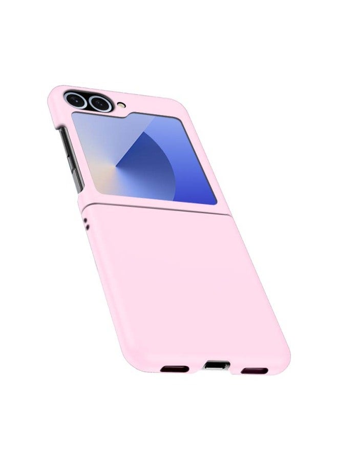 Freeson Matte Finish Full Body Protection Case For Samsung Galaxy Z Flip7 Fe/Flip6, Anti-Drop Pc Hard Shell With Hinge Sticker, Pink - Image 2