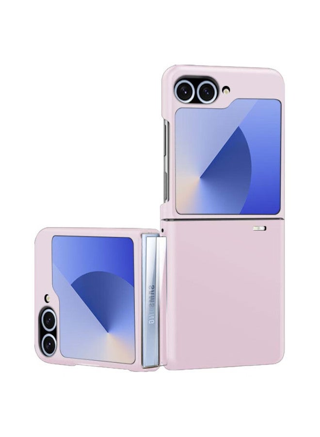 Freeson Matte Finish Full Body Protection Case For Samsung Galaxy Z Flip7 Fe/Flip6, Anti-Drop Pc Hard Shell With Hinge Sticker, Pink - Image 1
