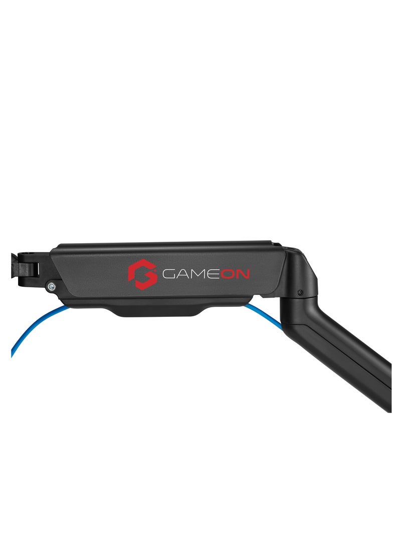 جايم أون ذراع شاشة واحدة من GAMEON GO-5336 للألعاب والاستخدام المكتبي يناسب شاشات مقاس 17 إلى 32 بوصة، يدعم كل ذراع ما يصل إلى 9 كجم باللون الأسود - Image 5
