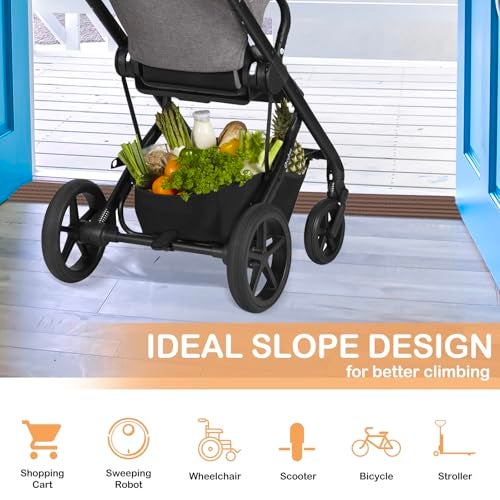 Heonay Threshold Ramps for Doorways Self-Adhesive Rubber Ramps for Door Threshold Rubber Door Threshold Ramp for Wheelchair Stroller Scooter Reducer Ramp (Brown, 3” Wide x 3.3' Long) - Image 4