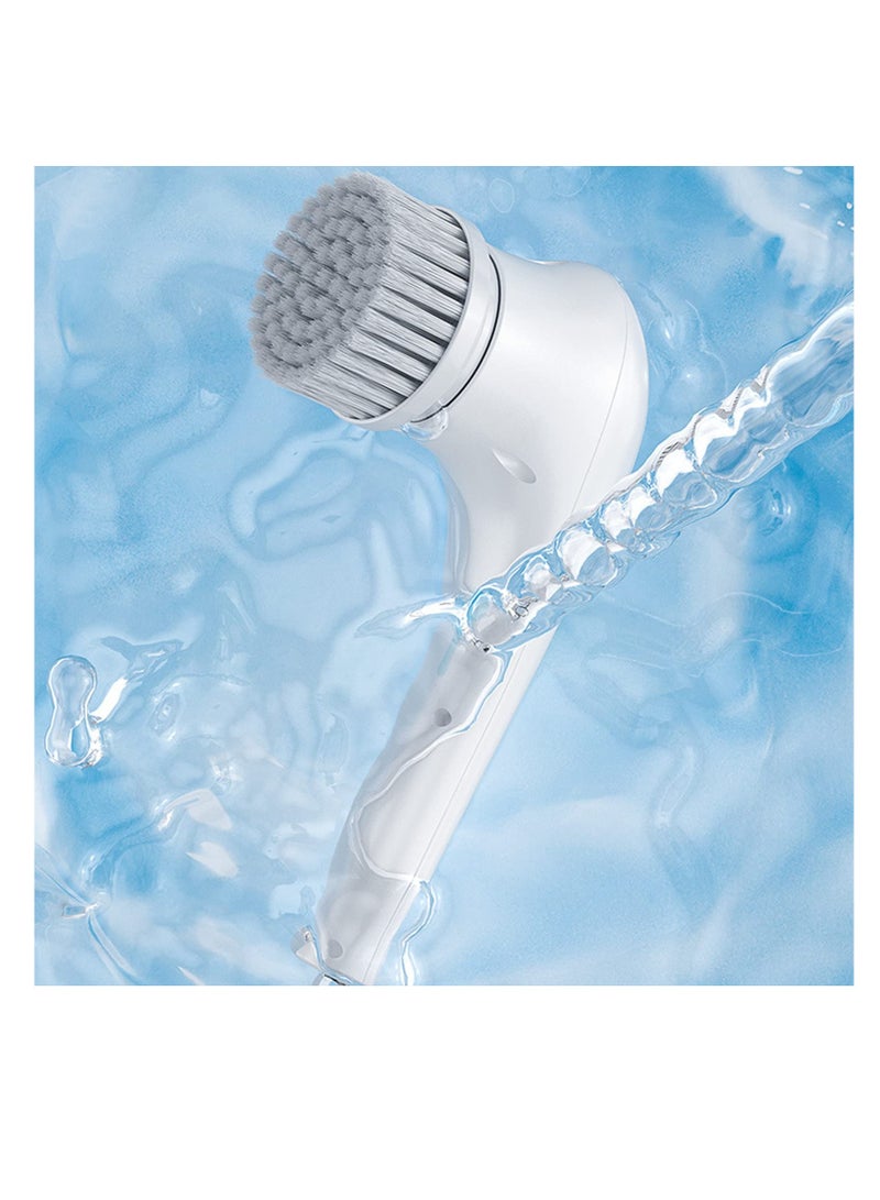 SYOSI Electric Spin Scrubber, Rechargeable Handheld Cleaning Brush, with 5 Replaceable Brush Heads, Strong Decontamination and Waterproof, Power Scrubber Mop for Wall Bathtub Window Kitchen Sink Shoes - Image 4