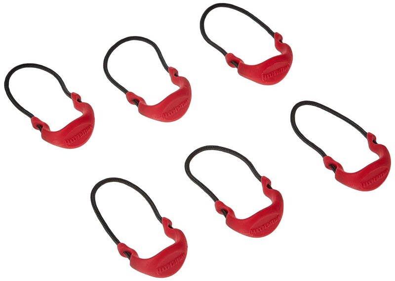 Maxpedition MAXPEDITION Positive Grip Zipper Pulls (Pack of 6) (Small) (EMS Red)  - Image 1