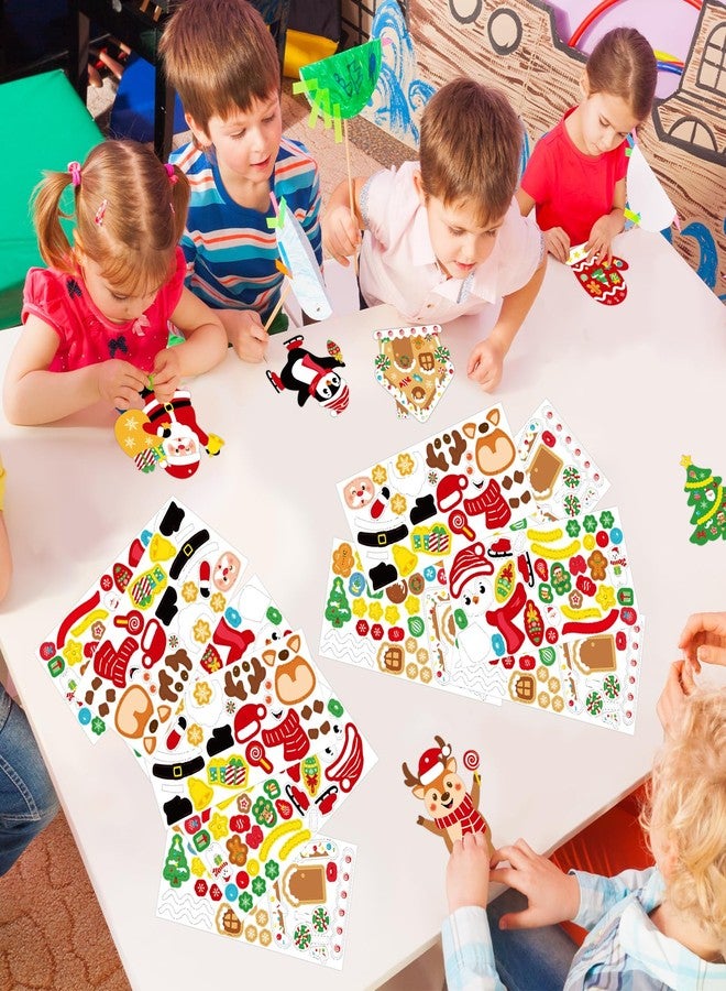 COCHIE DIY Christmas Craft Kits for Kids, 24Pcs Christmas Tree Ornaments Hanging Craft DIY Santa Claus Gingerbread House Crafts Kit Christmas Penguins Reindeer Gloves Christmas Tree Crafts for Kids (24Pcs) - Image 4