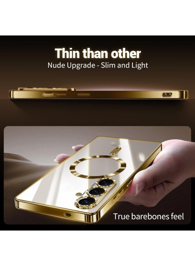 Magnetic Clear Case for Samsung Galaxy S26 with Camera Lens Protector Magsafe Compatible Electroplated Soft TPU Shockproof Case for Samsung Galaxy S26 - Image 5