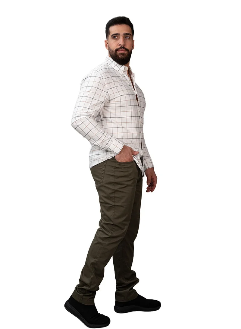 GIORDANO Men's Oxford Long Sleeve Shirt