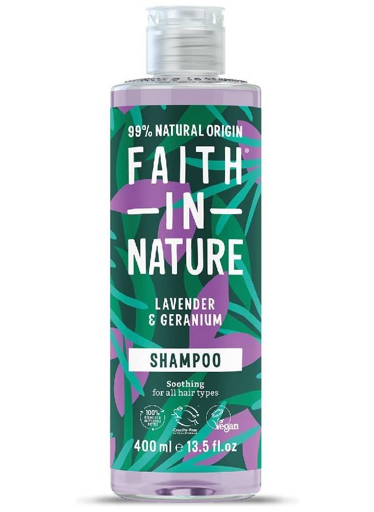 Faith in Nature Lavender And Geranium Shampoo For All Hair Type  - Image 1
