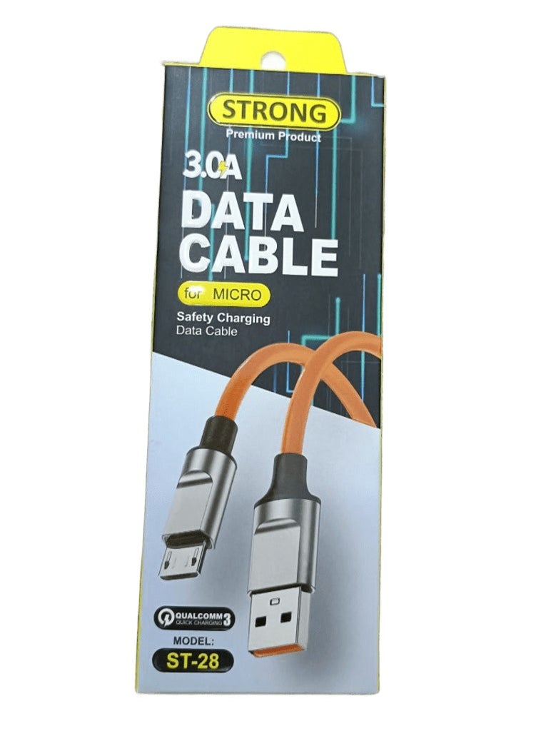 ST-28 STRONG Micro 3A Fast Charging Cable Yellow