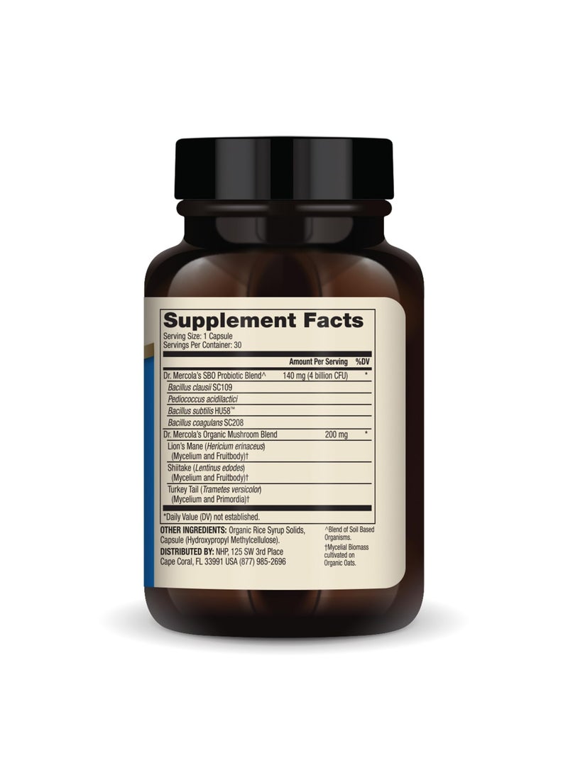 Dr. Mercola - Complete Probiotics SBO, 4 Billion CFU, Dietary Supplement, 30 Capsules - Image 1