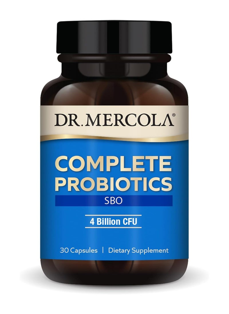 Dr. Mercola - Complete Probiotics SBO, 4 Billion CFU, Dietary Supplement, 30 Capsules - Image 1