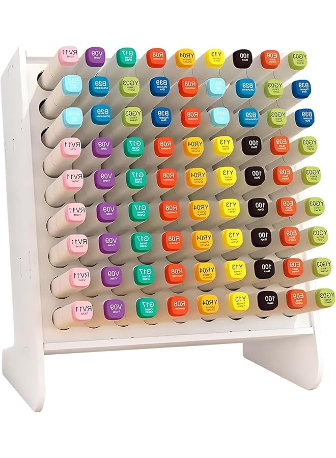 إيروريكس حامل أقلام للمكتب، حامل أقلام به 81 فتحة، منظم أقلام، منظم أقلام تلوين للأطفال، حامل أقلام تحديد، منظم أدوات فنية للمكتب، منظم مكتب للأطفال للمكتب والمنزل والمدرسة - Image 1