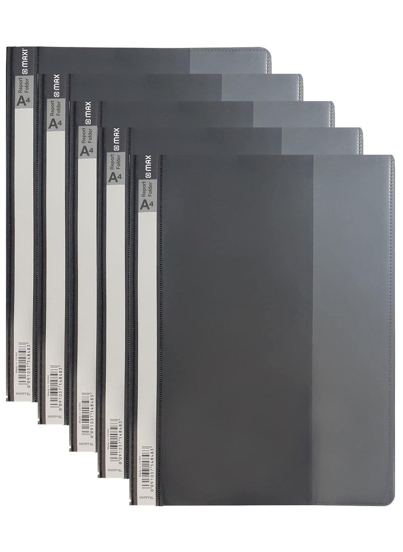 Maxi 5-Piece A4 Report File Black Cover  - Image 1