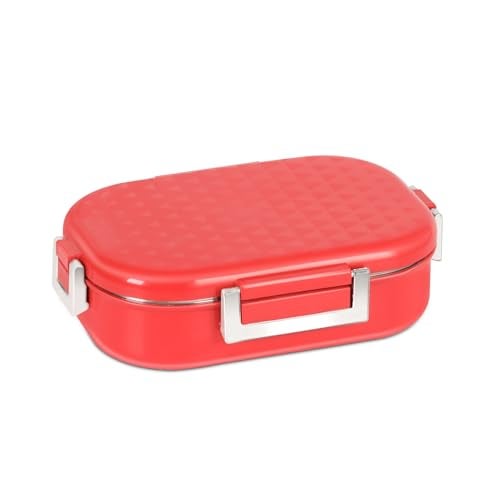 JAYPEE Snapsteel Inner Stainless Steel Insulated Lunch Box,Red, 650 ml, Airtight Tiffin Box for School Kids |Spillproof with Silicon Seal | Food Grade | BPA Free - Image 5