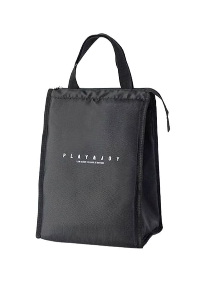 Thermal Insulated Lunch Bag Oxford Material Black 35 x 24.5 x 15cm