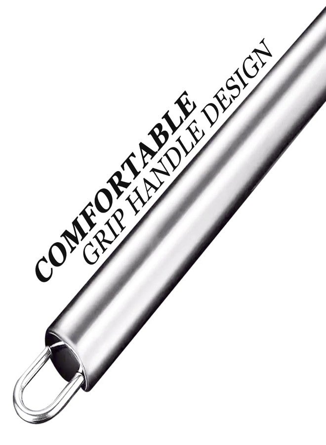 COMFECTO Set of 5.5 Inch Stainless Steel Asian Spider Strainer and 4 Inch Fine Mesh Skimmer Wire Scoop Food Fryer Spoon to Drain Pasta Deep Fry Skimmer Oil - Image 4