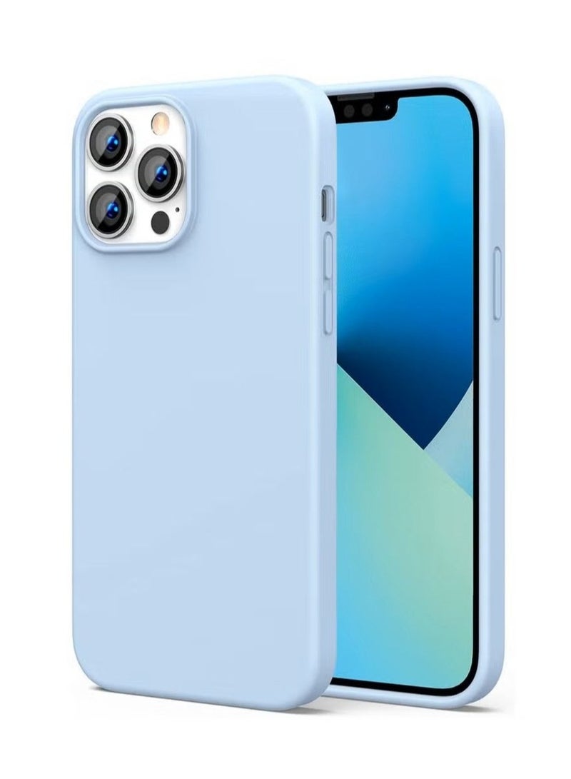 general Premium Liquid Silicone Case for iPhone 14 Pro Max - Sky Blue - Image 1