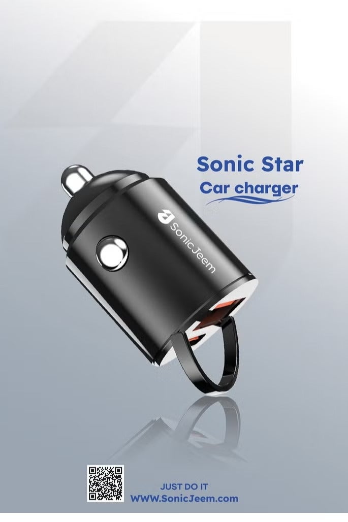 سونيك جيم AE-سونيك جيم شاحن سيارة بقوة 100 واط بمنفذين PD TYPE-C - USB فائق السرعة - Image 5