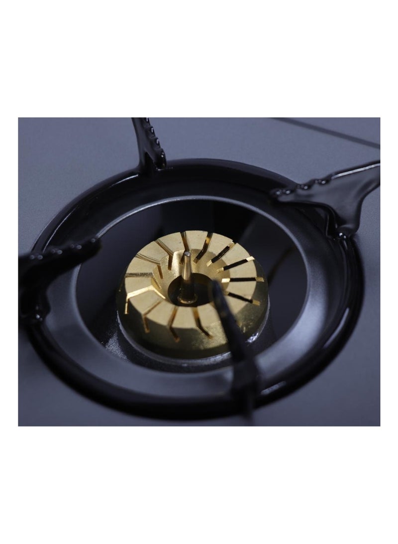 جينيرال جولد فرن غاز من ماركة جنرال جولد، سطح عمل، 3 شعلات - مزود بطبقة تيفلون، يعمل بالغاز، شعلات نحاسية دوارة، اشتعال تلقائي، حامل أواني بخمسة أقدام، حامل أواني من المينا، نظام أمان FFD (متوفر بنظام الأمان FFD) - Image 5