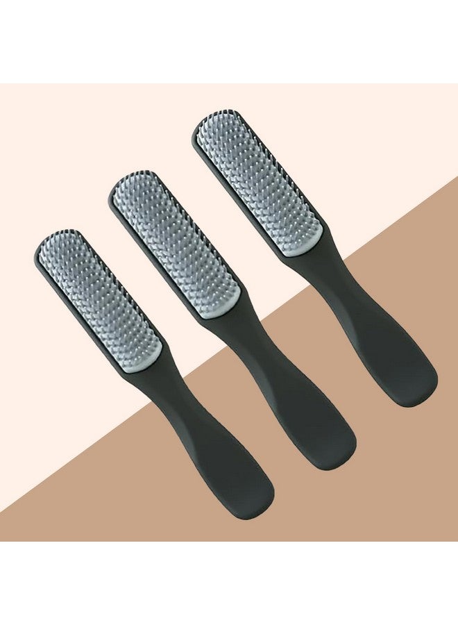 Hearts Hair Brush | Flexible Bristles Brush | Hair Brush With Paddle | Straightens & Detangles Hair Brush | Suitable For All Hair Types | C19-Blk-S | Small | 3 Piece | Black - Image 1