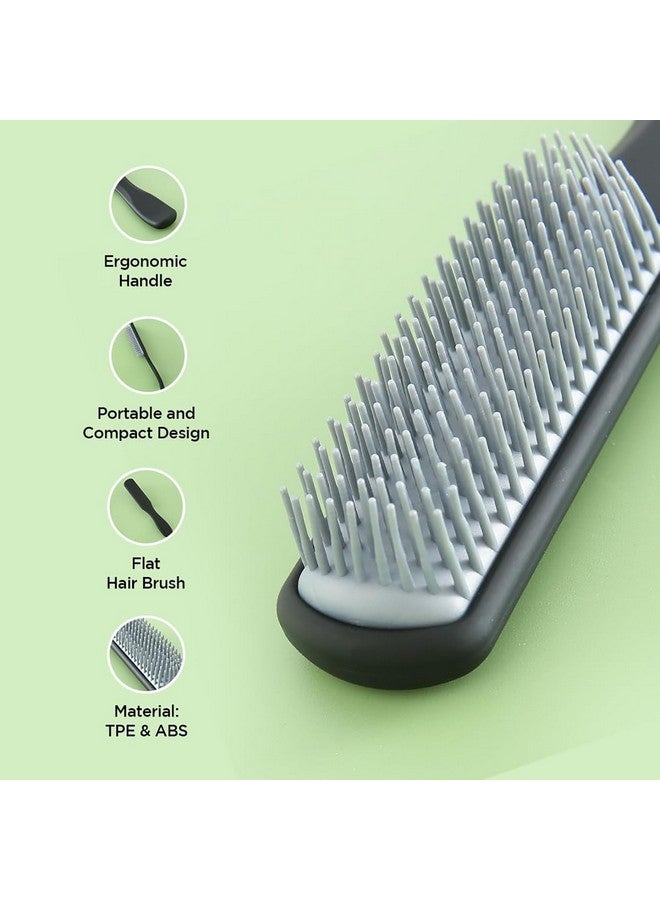 Hearts Hair Brush | Flexible Bristles Brush | Hair Brush With Paddle | Straightens & Detangles Hair Brush | Suitable For All Hair Types | C19-Blk-S | Small | 3 Piece | Black - Image 3