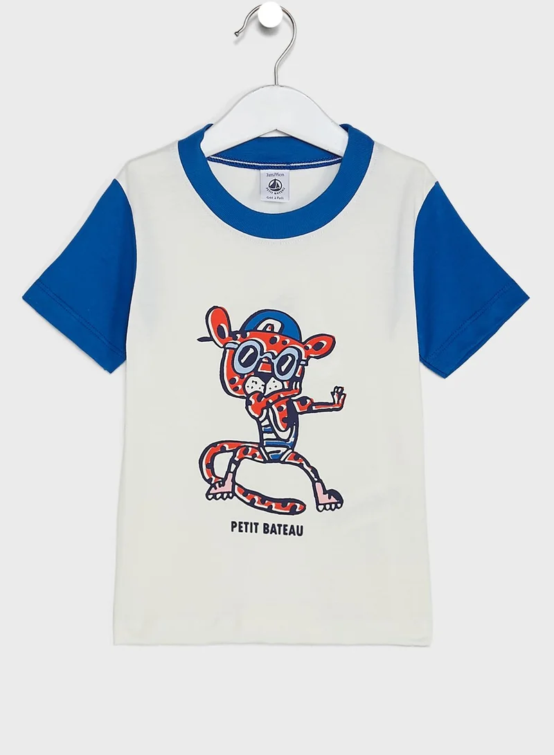 Petit Bateau Kids Leopard Print T-Shirt